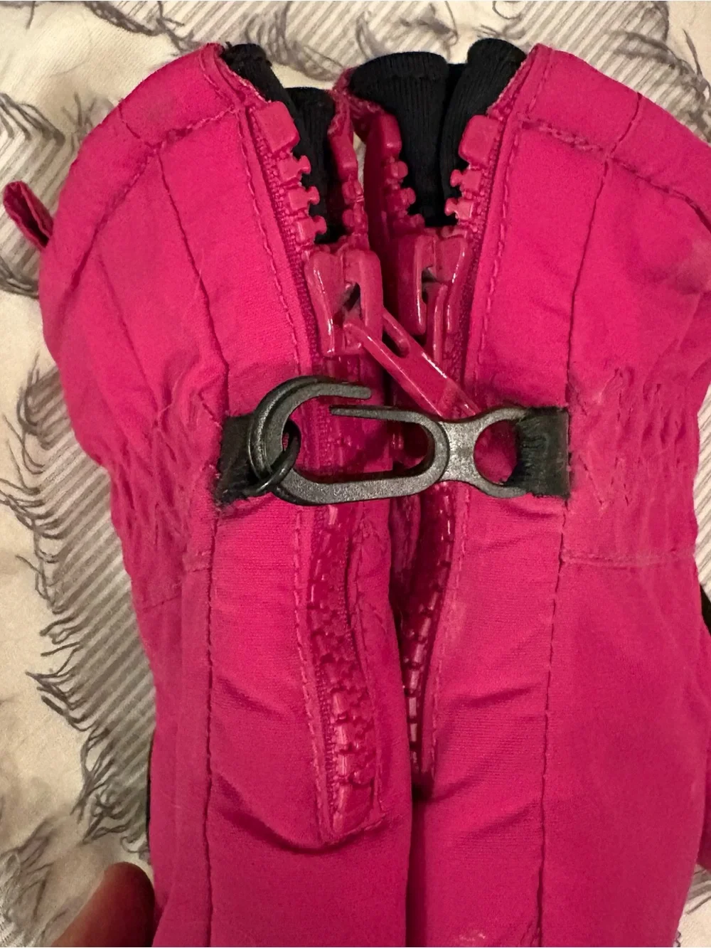 Columbia Kids Bright Pink Insulated Mittens zip up size small